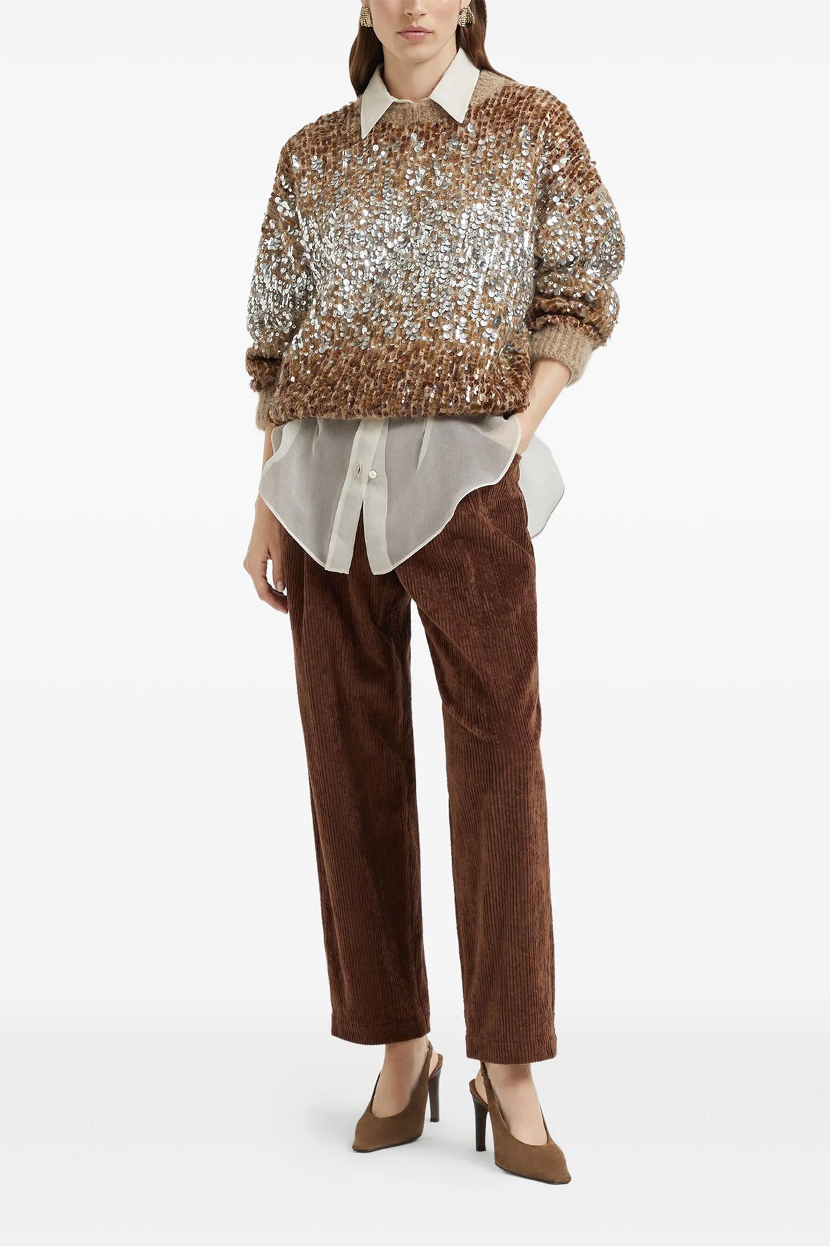 BRUNELLO CUCINELLI 'Baggy' pants For Women 99% cotton, 1% elastane