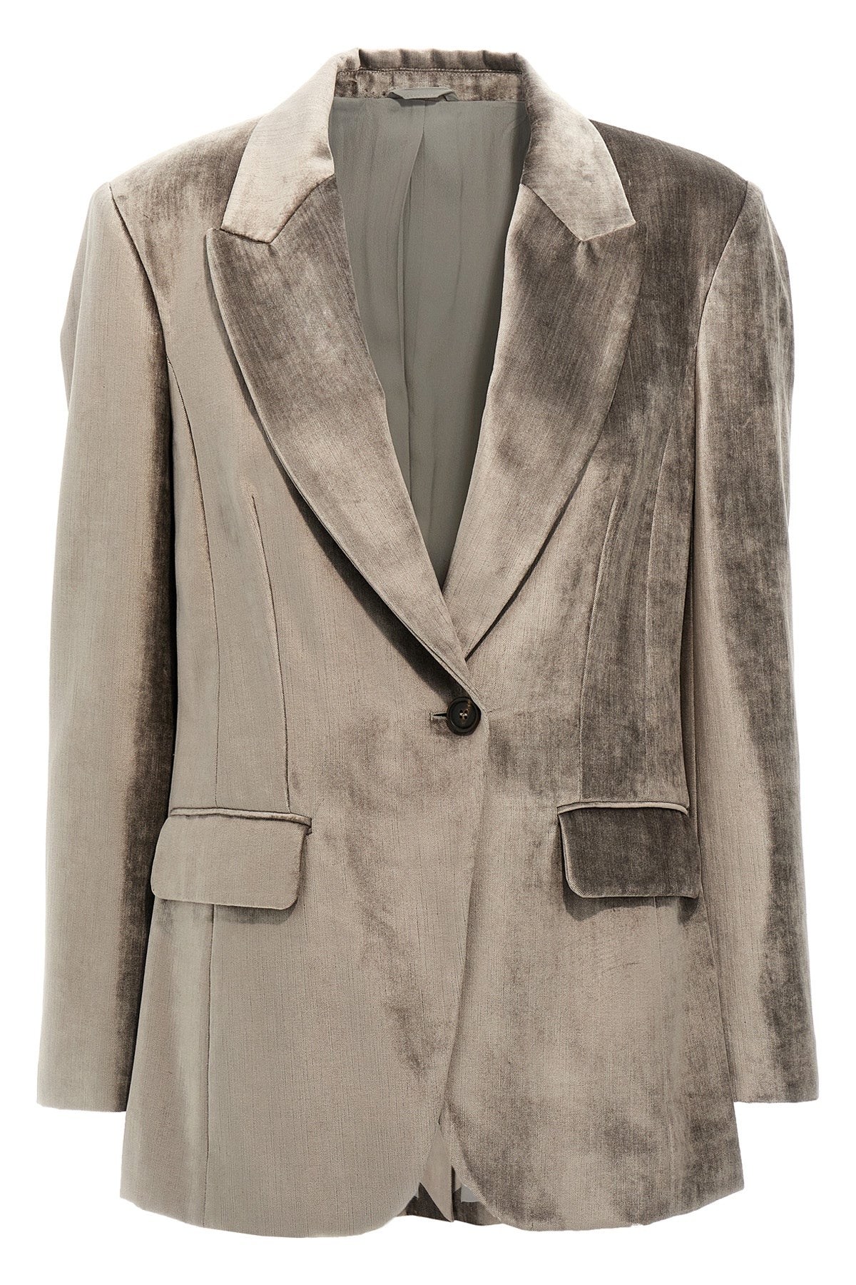 BRUNELLO CUCINELLI Single-breasted chenille blazer