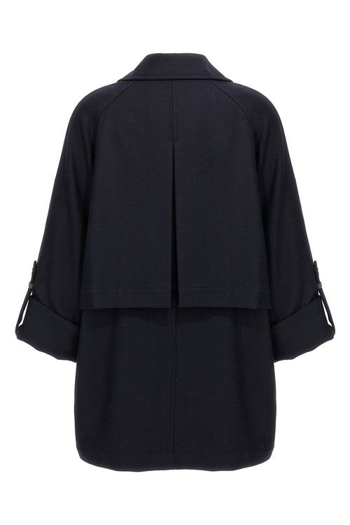 BRUNELLO CUCINELLI 'Shiny Cuff Details' caban coat For Women 98% wool 2% other fibres