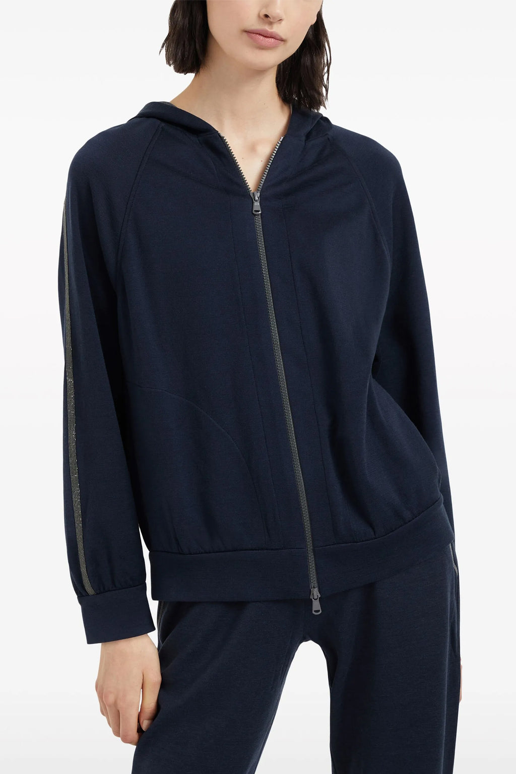 BRUNELLO CUCINELLI Monile hoodie For Women 67% cotton 31% silk 2% polyamide