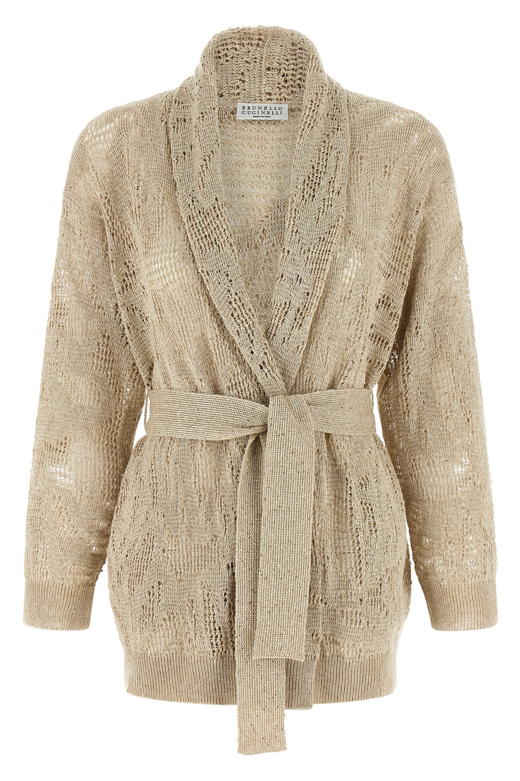 BRUNELLO CUCINELLI Crochet cardigan For Women 94% linen 6% cotton