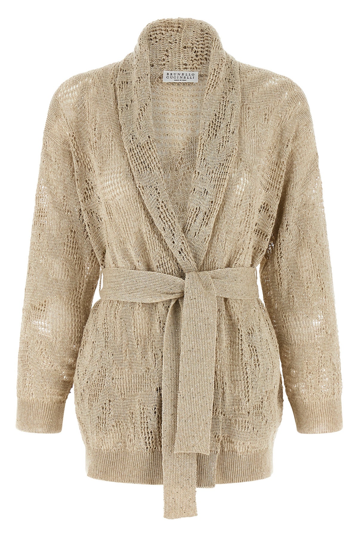 BRUNELLO CUCINELLI Crochet cardigan For Women 94% linen 6% cotton