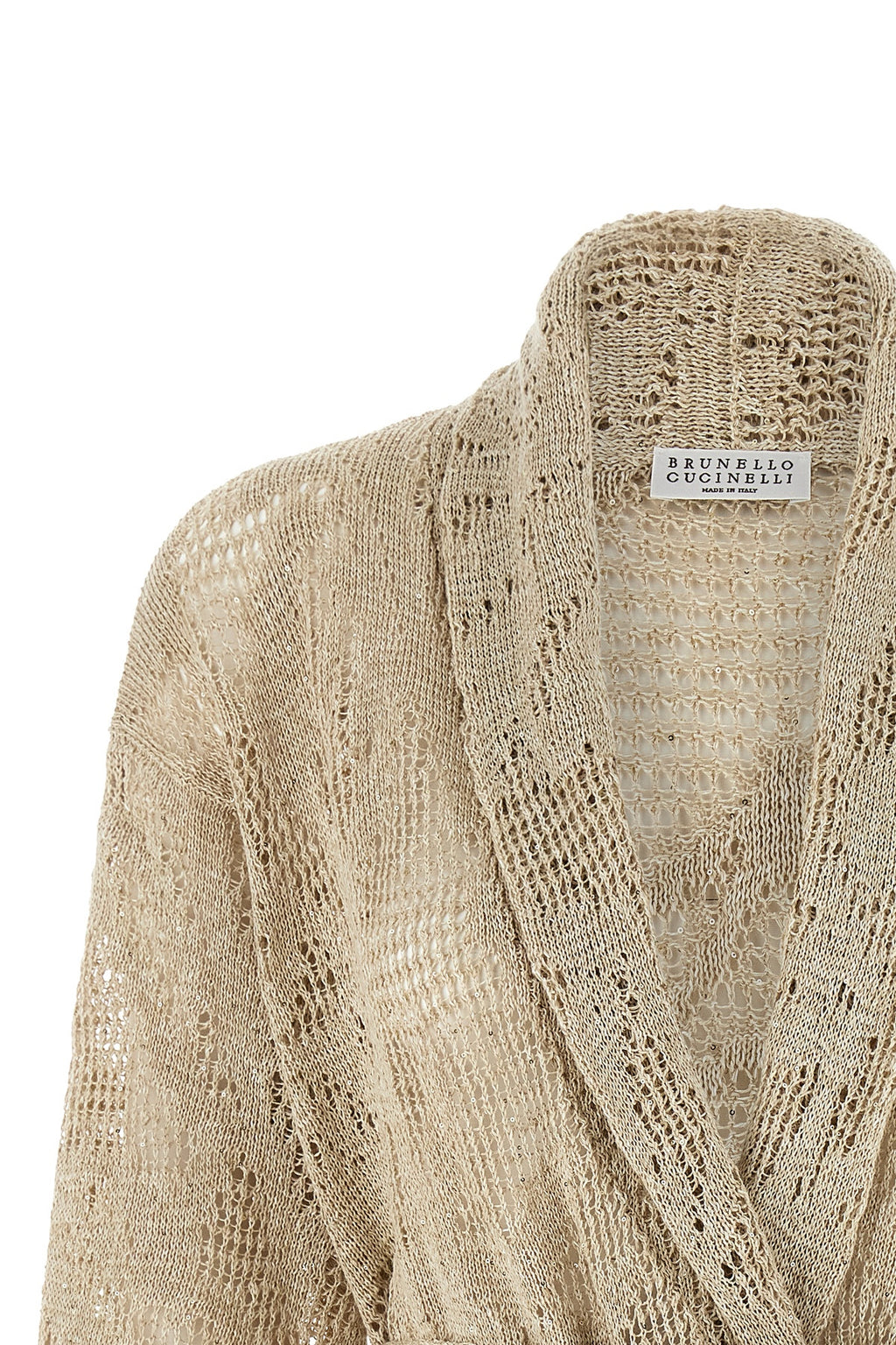 BRUNELLO CUCINELLI Crochet cardigan For Women 94% linen 6% cotton