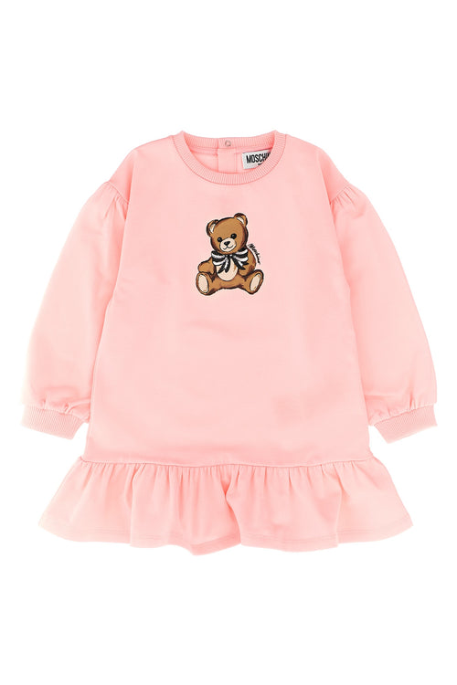 MOSCHINO BABY 'Moschino Teddy Bear' dress For Baby girl 95% cotton, 5% elastane