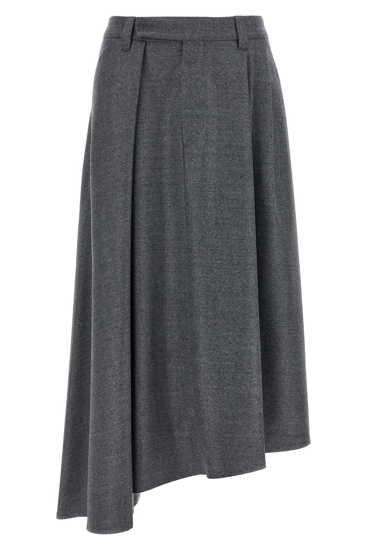BRUNELLO CUCINELLI Asymmetrical wool skirt For Women 100% virgin wool