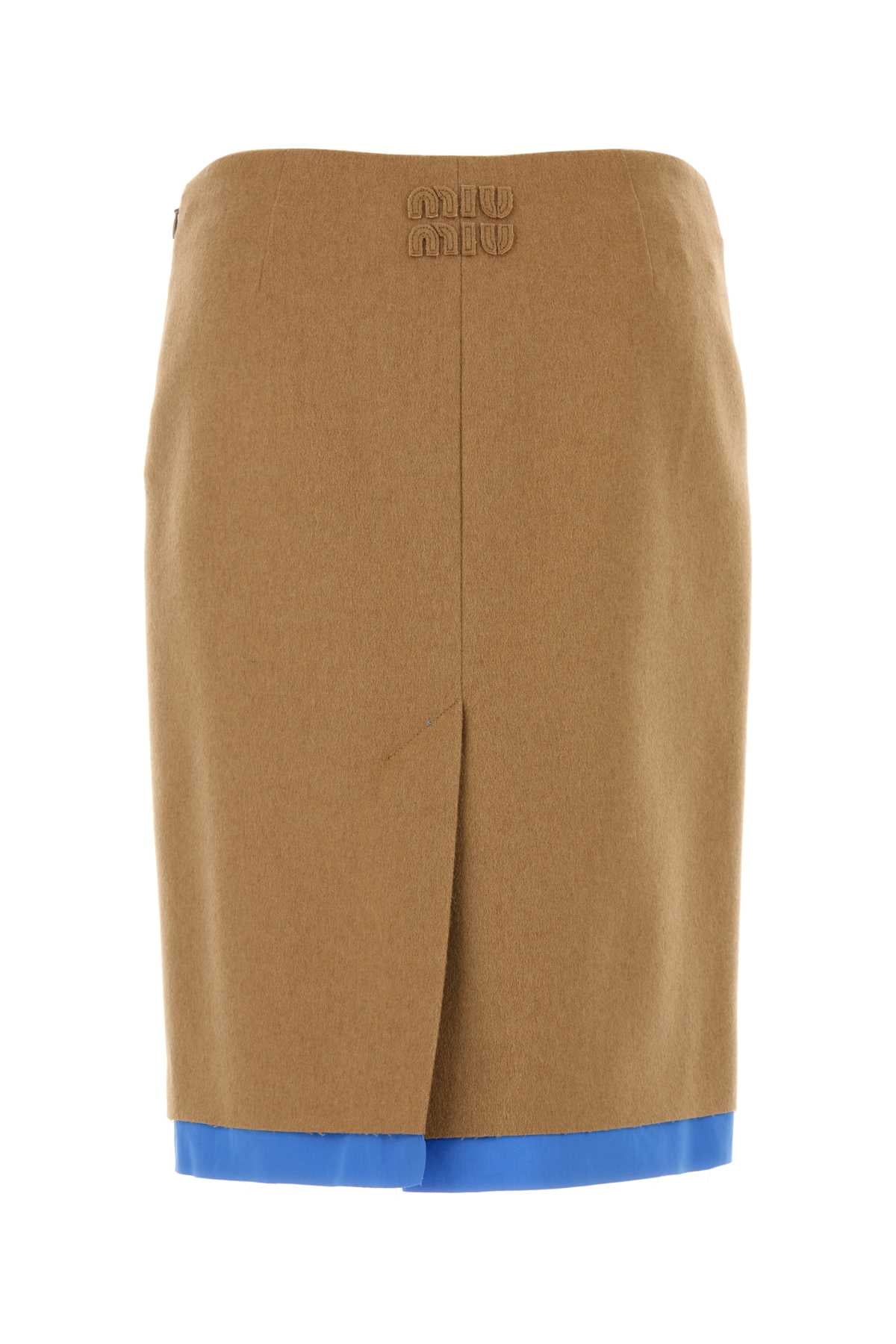 MIU MIU GONNE For Women Exterior: 100% Camel Lining: 100% Viscose