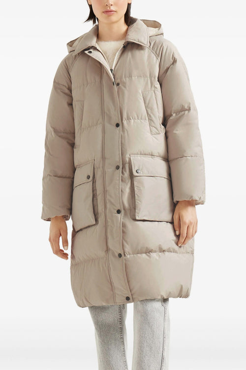 BRUNELLO CUCINELLI 'Shiny Zipper Pull' down jacket For Women 55% polyester, 45% cotton