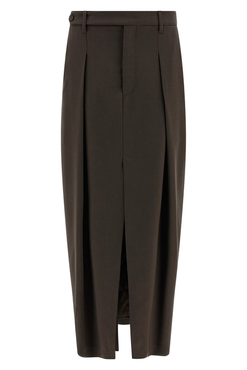 BRUNELLO CUCINELLI 'Sartorial Curved' skirt For Women 70% virgin wool 30% mohair
