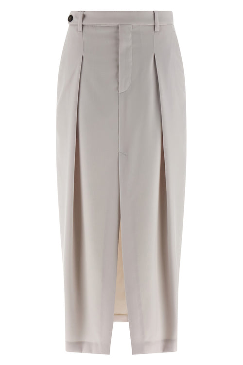 BRUNELLO CUCINELLI 'Sartorial Curved' skirt For Women 70% virgin wool 30% mohair
