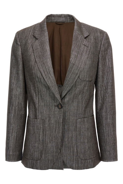 BRUNELLO CUCINELLI 'Sparkling' blazer For Women 32% pl, 27% vi, 26% wv, 8% me, 4% pa, 3% ea
