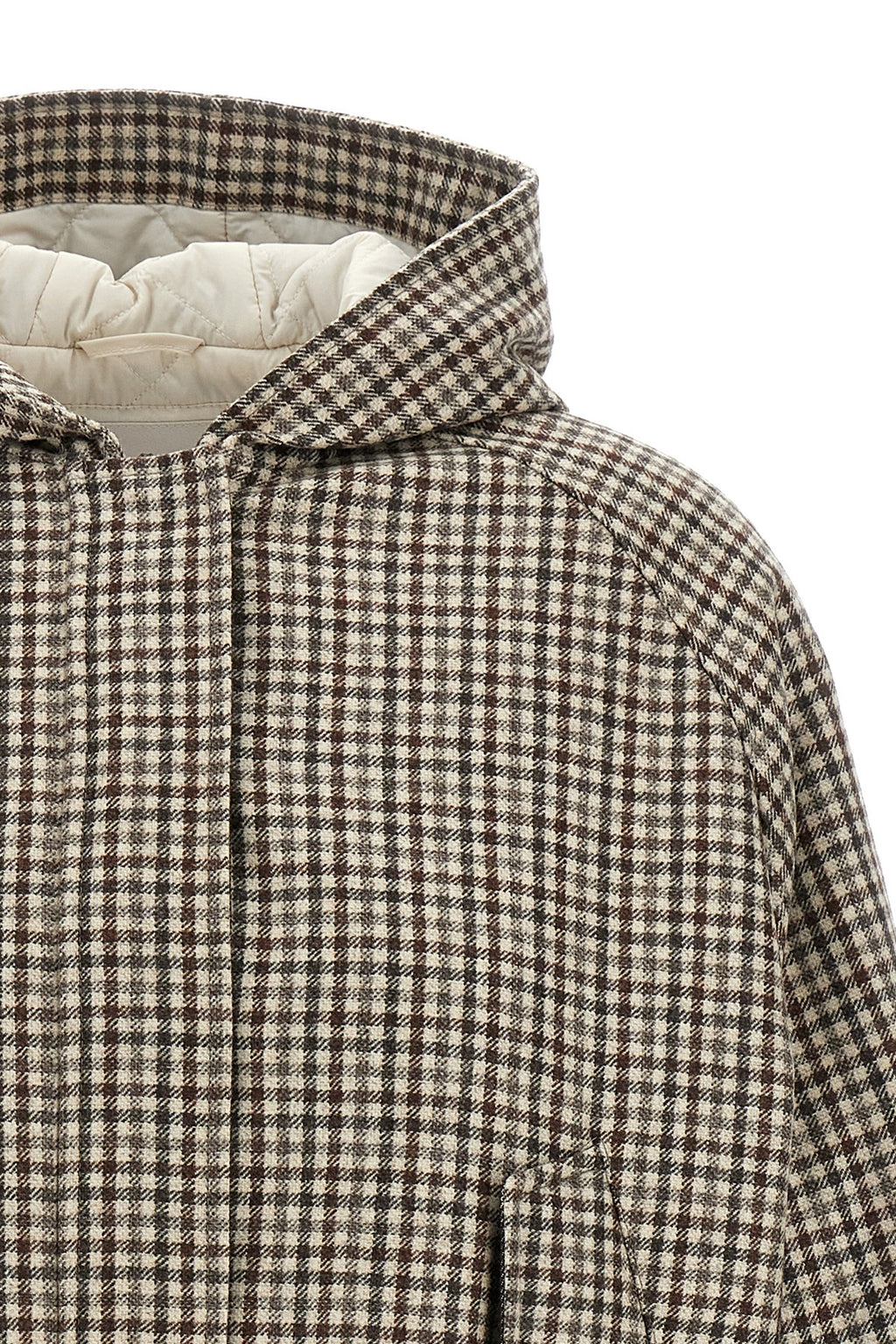 BRUNELLO CUCINELLI 'Shiny Zipper Pull' check jacket