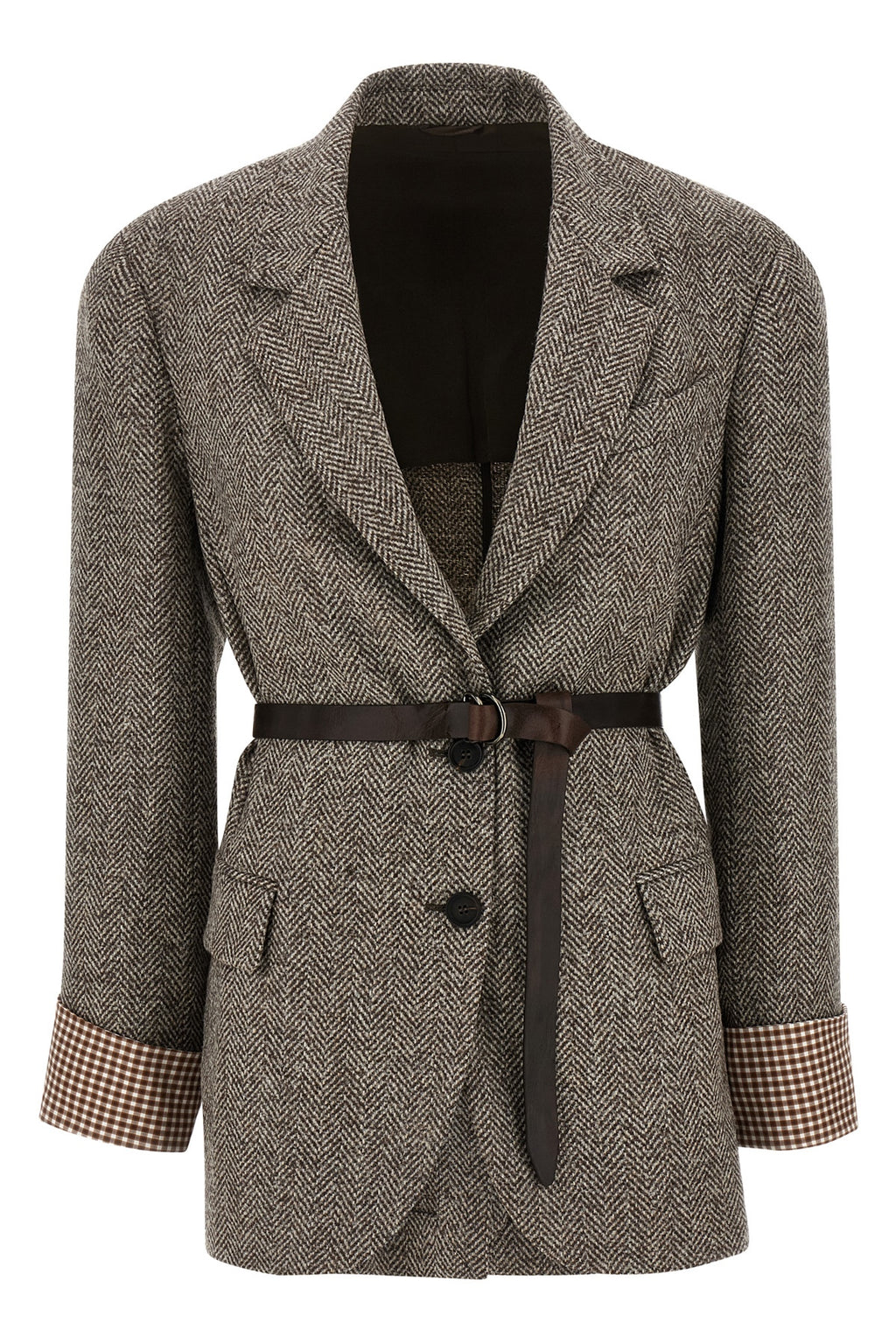 BRUNELLO CUCINELLI Belt blazer