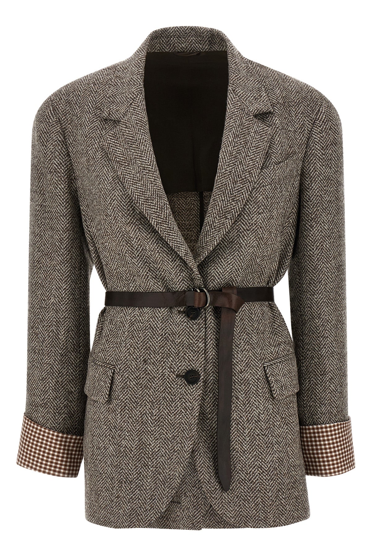 BRUNELLO CUCINELLI Belt blazer