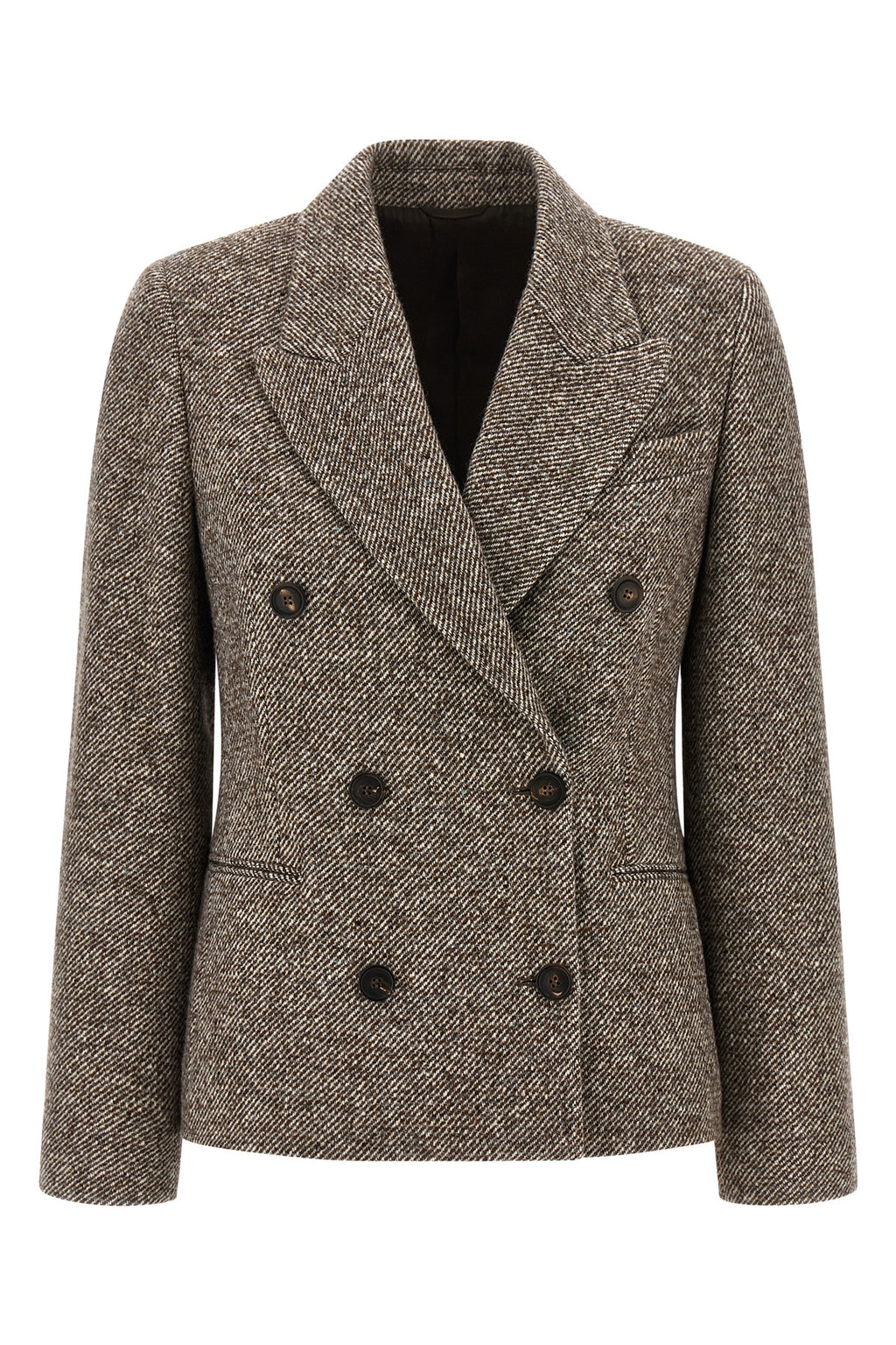 BRUNELLO CUCINELLI Double-breasted silk blend blazer