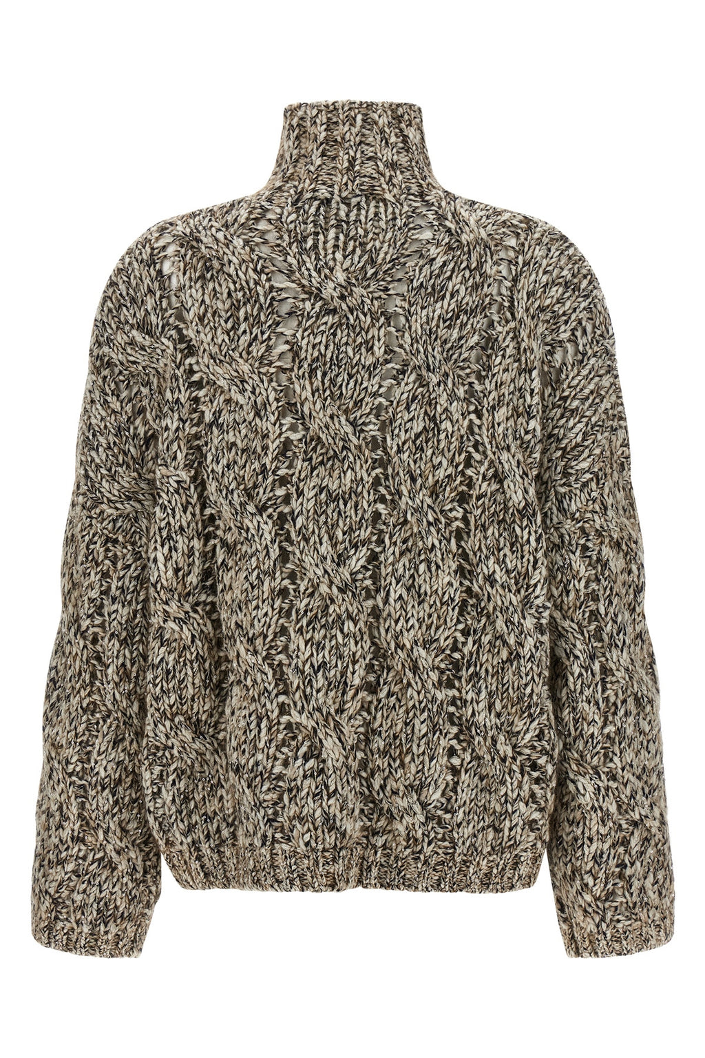 BRUNELLO CUCINELLI 'Dazzling Net' sweater For Women 39% lw 32% ws, 15% pa, 9% pl, 5% wm