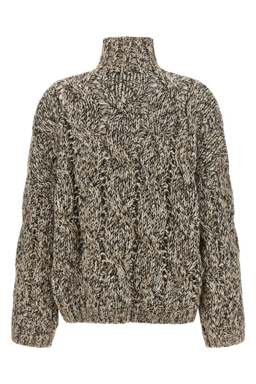 BRUNELLO CUCINELLI 'Dazzling Net' sweater For Women 39% lw 32% ws, 15% pa, 9% pl, 5% wm