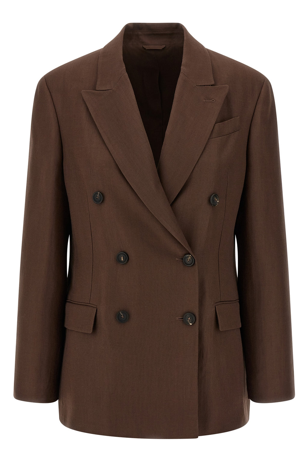 BRUNELLO CUCINELLI Double-breasted blazer For Women 72% viscose, 28% linen