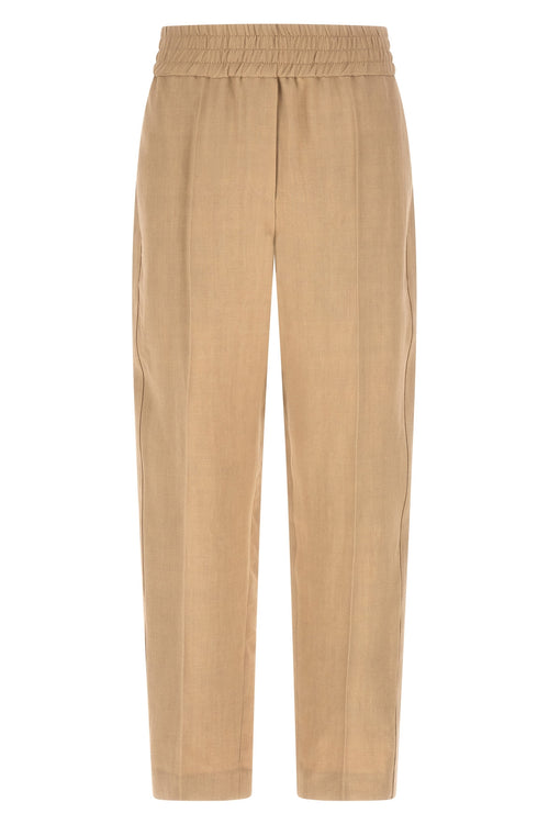 BRUNELLO CUCINELLI 'Baggy Pull-Up' pants For Women 72% viscose, 28% linen