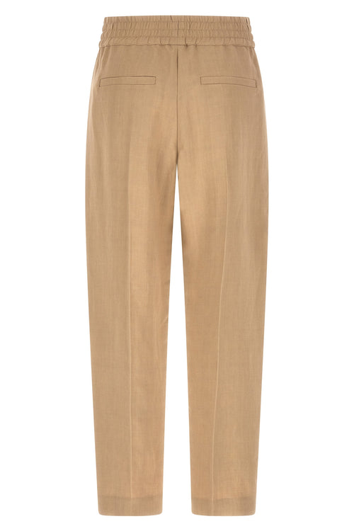 BRUNELLO CUCINELLI 'Baggy Pull-Up' pants For Women 72% viscose, 28% linen