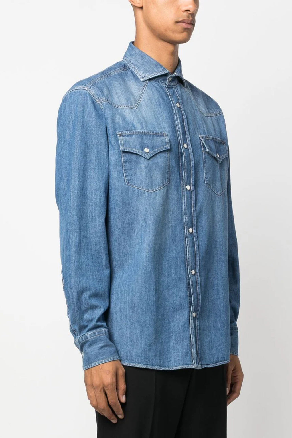 BRUNELLO CUCINELLI Denim shirt For Men 100% cotton