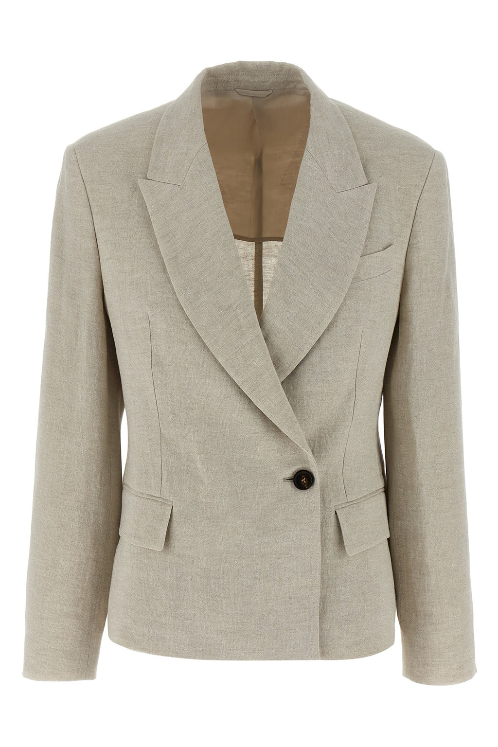 BRUNELLO CUCINELLI 'Suit-Type' blazer For Women 97%Li 2%pl, 1%pa