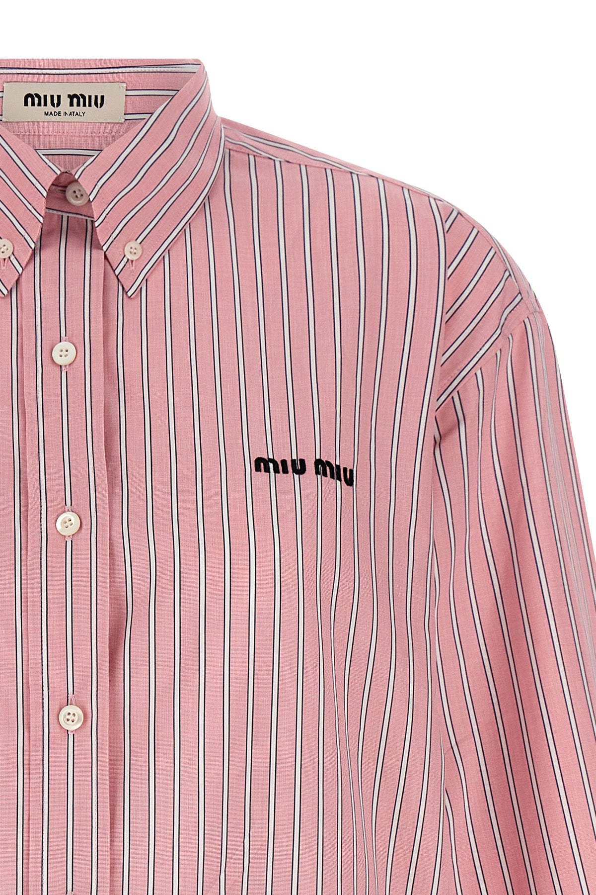 miu miu 'button down' striped shirt