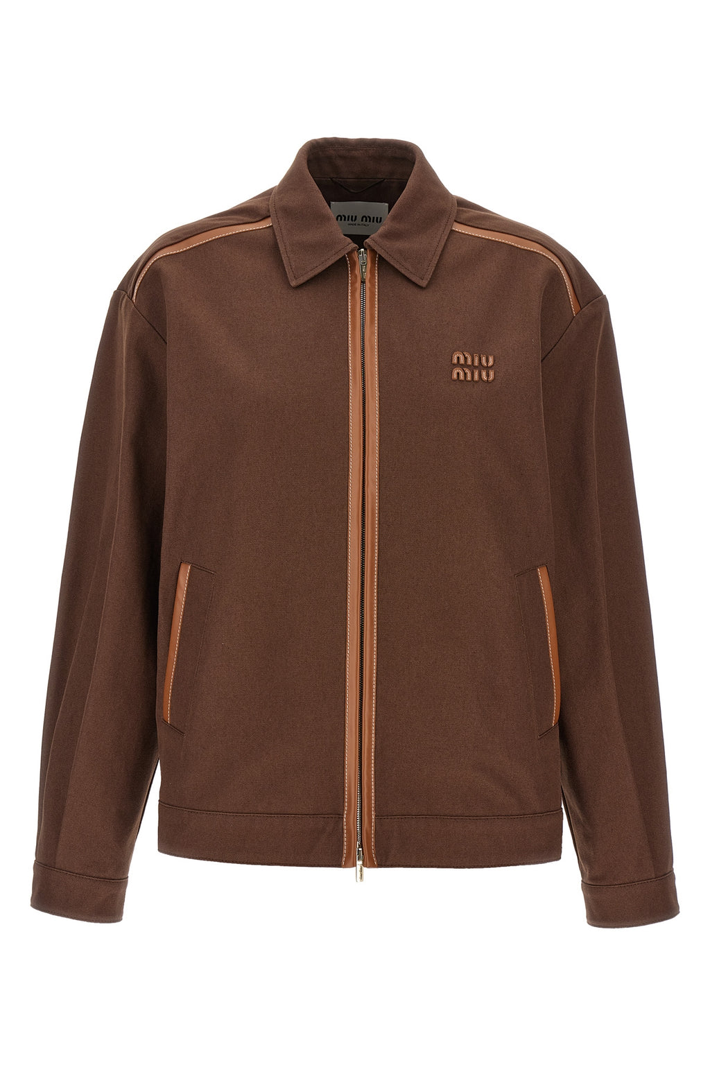 miu miu Logo patch blouson