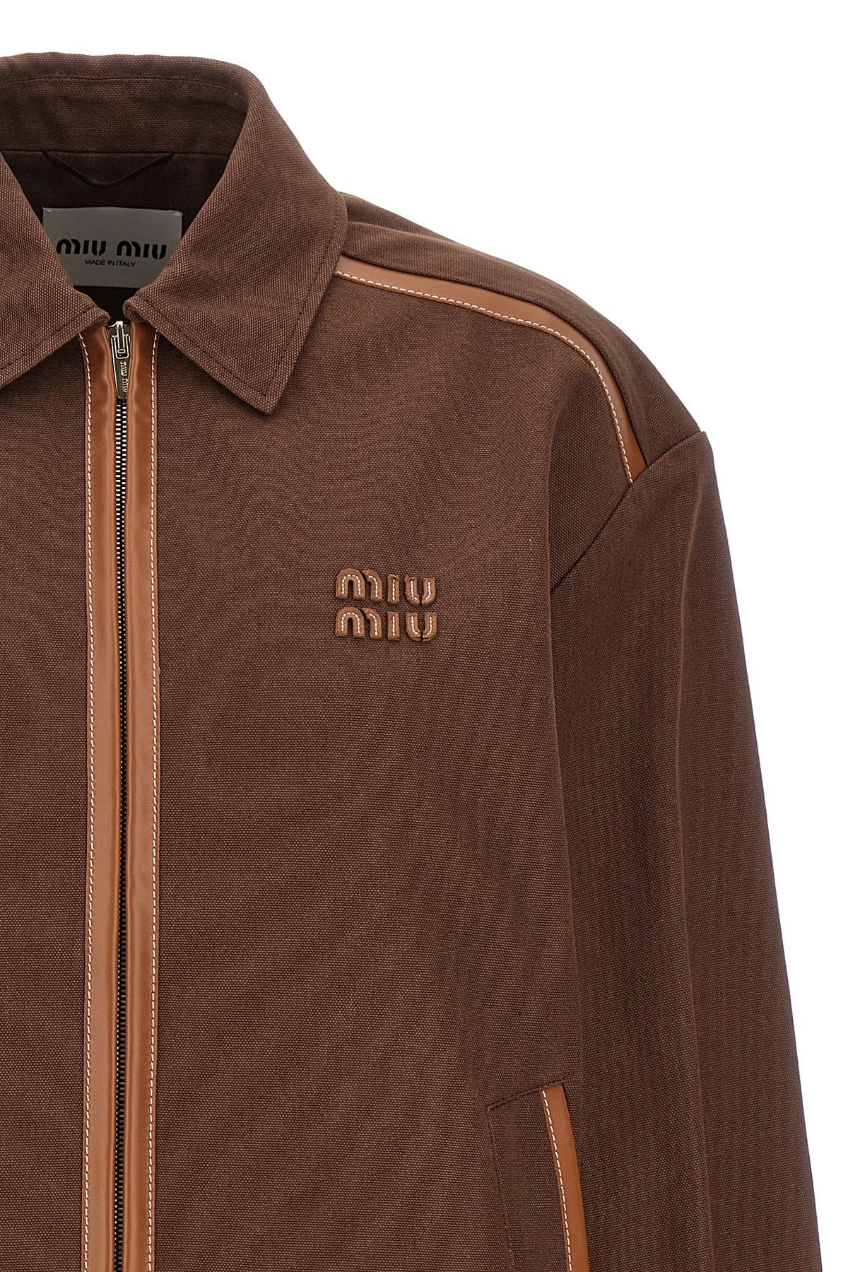 miu miu Logo patch blouson
