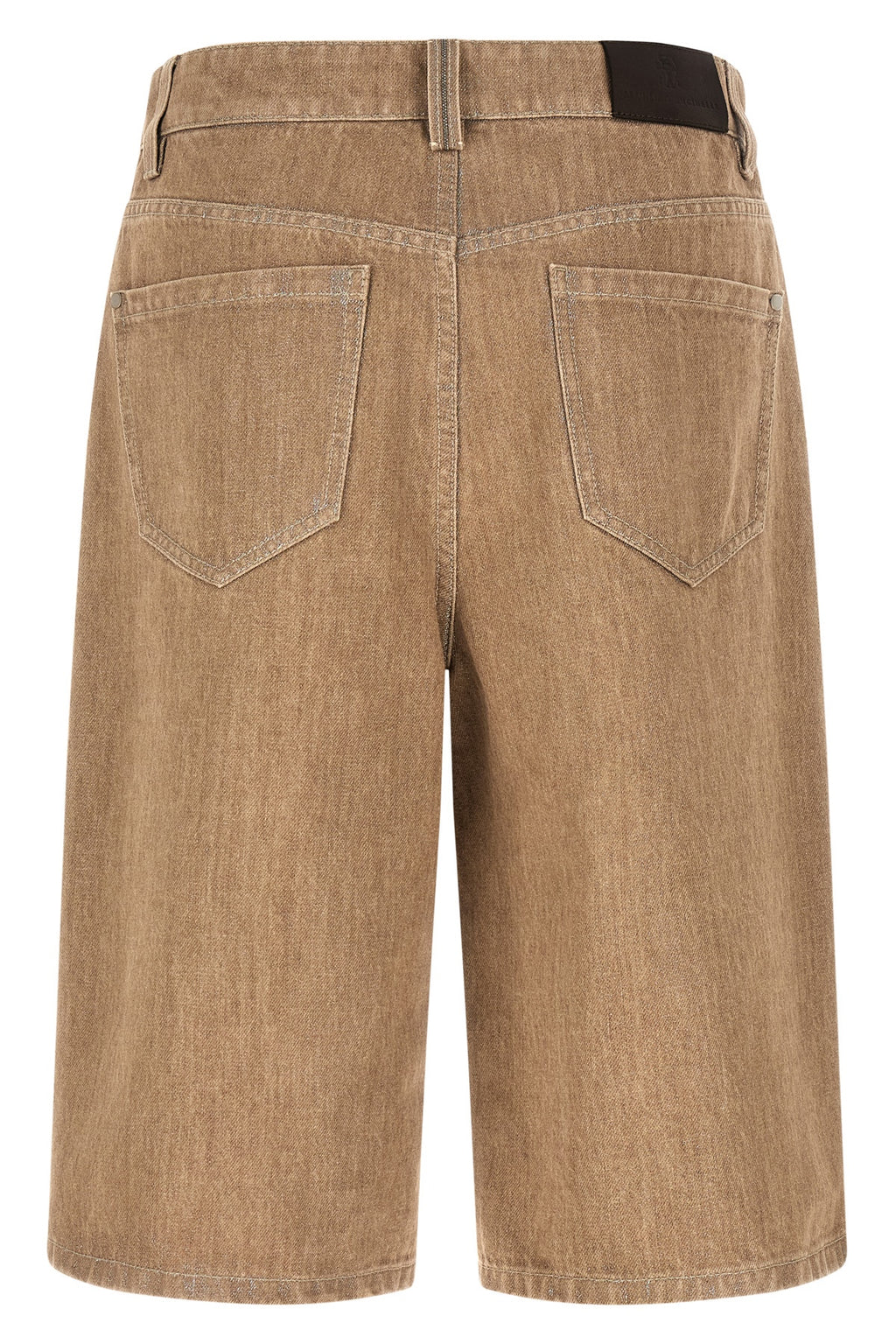 BRUNELLO CUCINELLI Lamé denim bermuda shorts