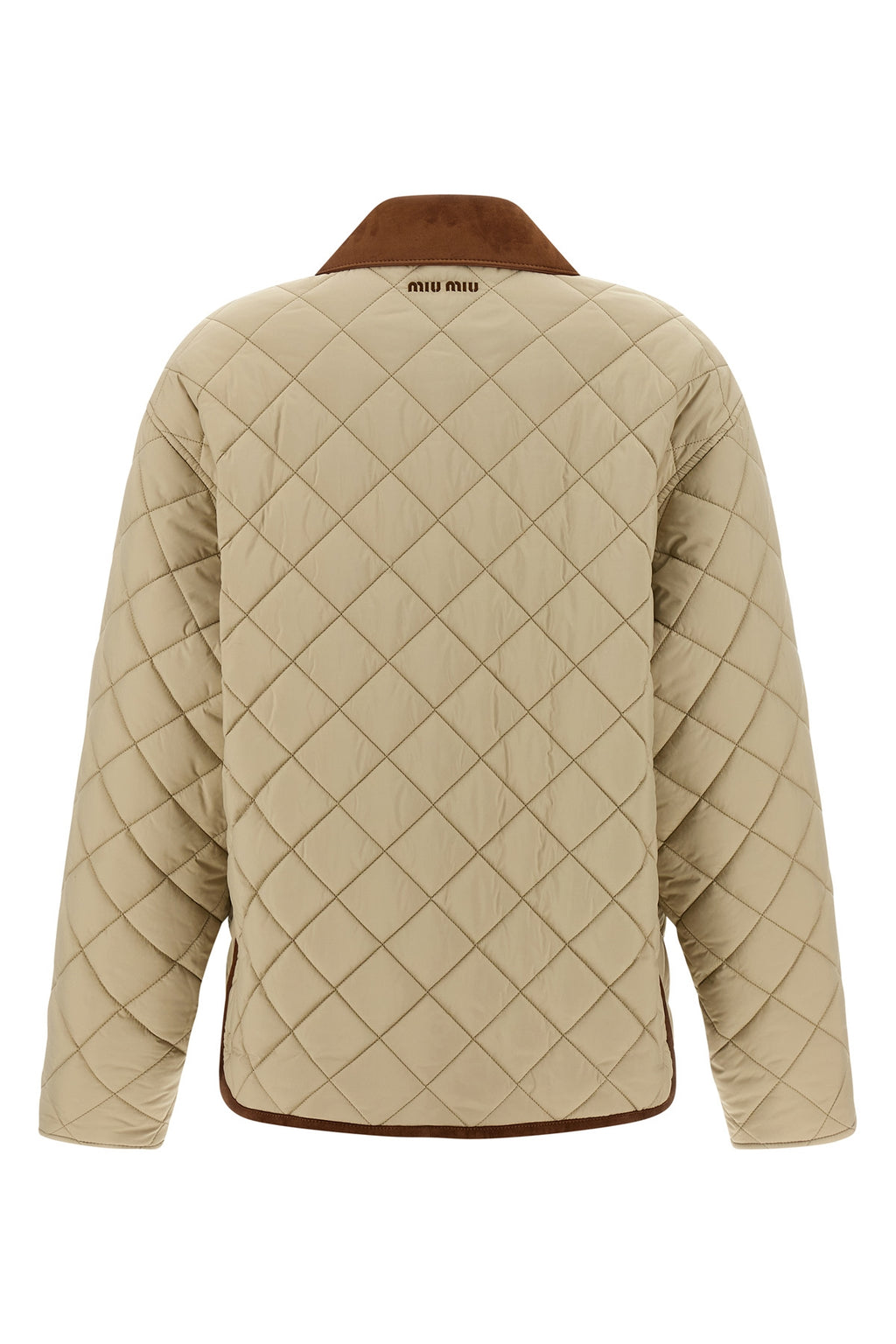 miu miu Suede detail blouson