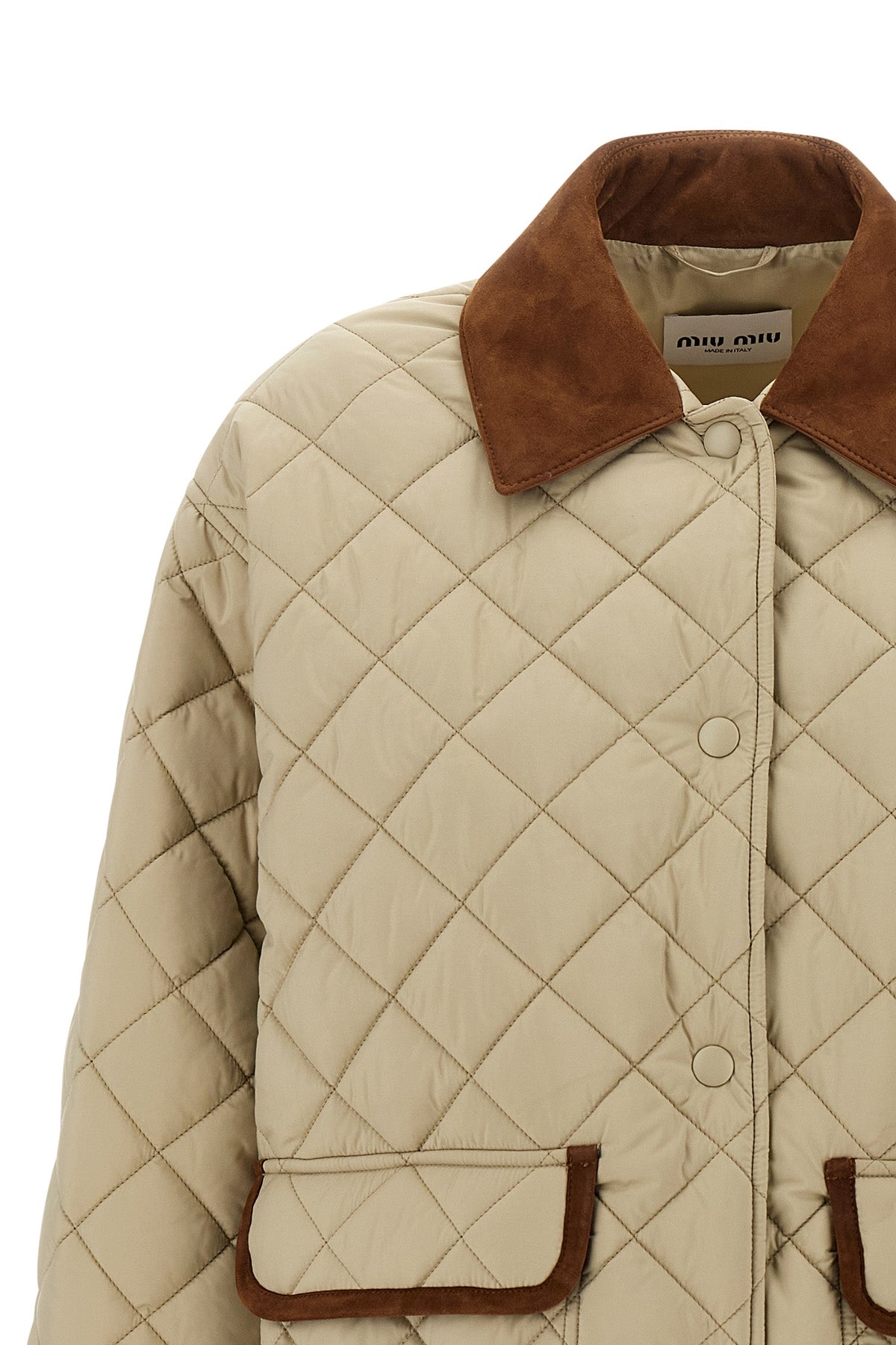 miu miu Suede detail blouson