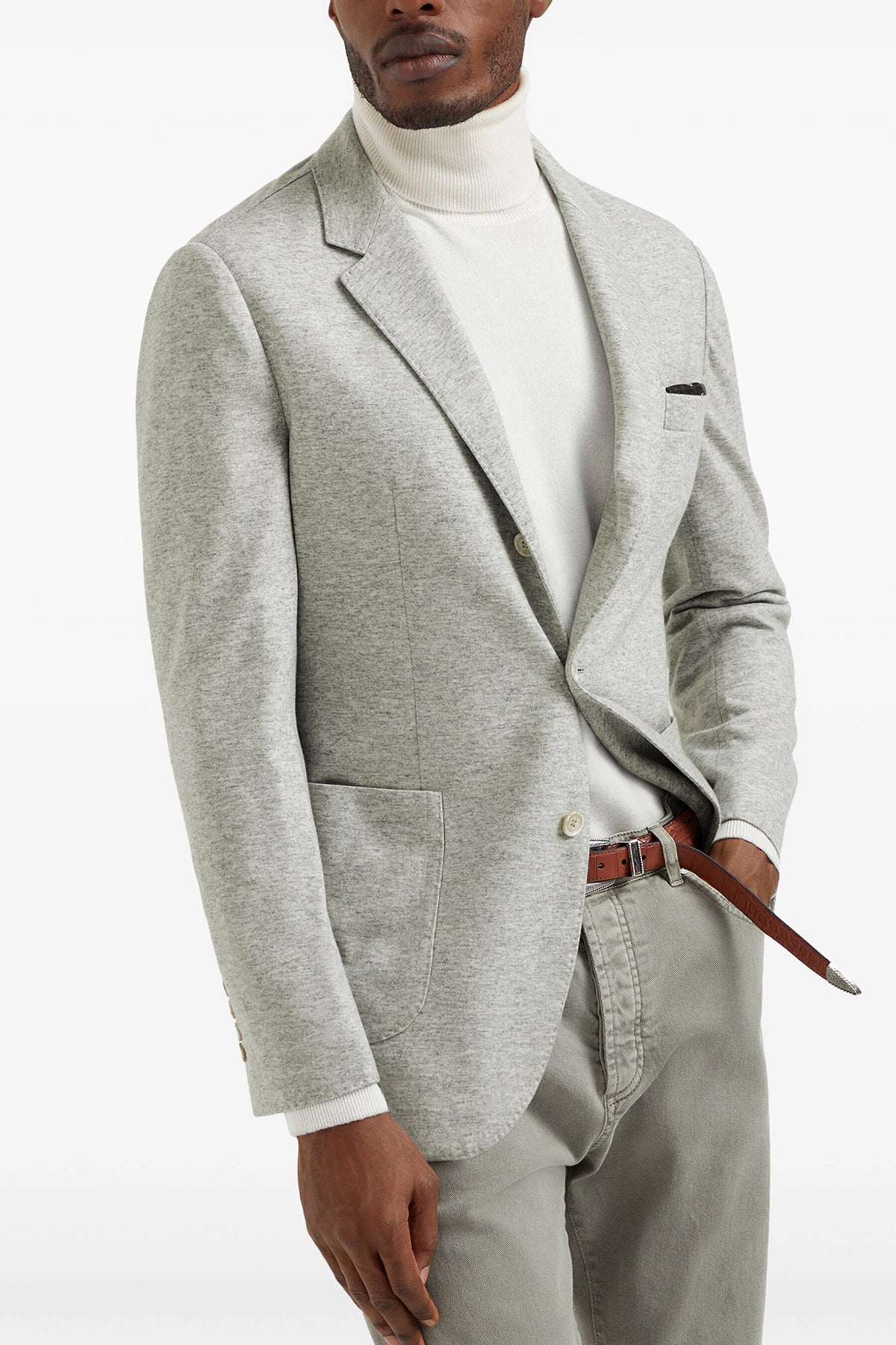 BRUNELLO CUCINELLI Single-breasted cashmere blazer