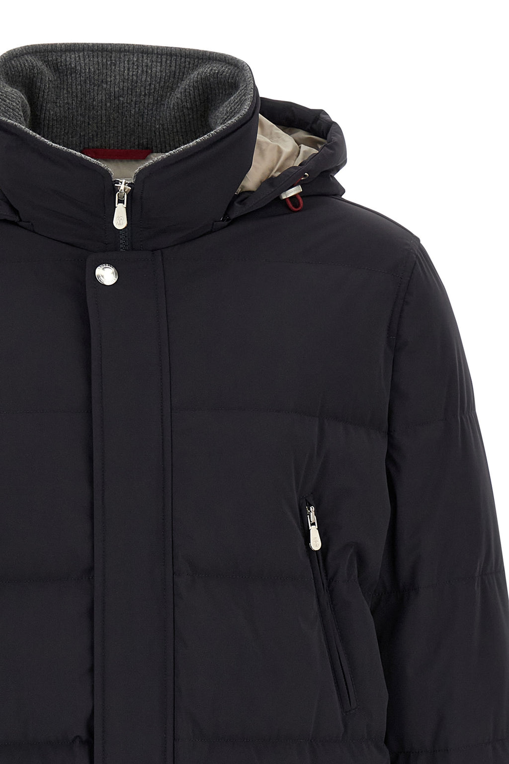 BRUNELLO CUCINELLI Knit insert down jacket For Men 87% polyamide, 13% elastane