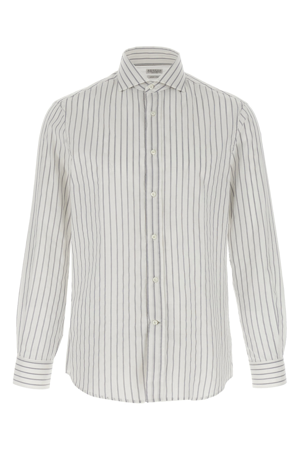 BRUNELLO CUCINELLI Striped canvas shirt For Men 100% cotton