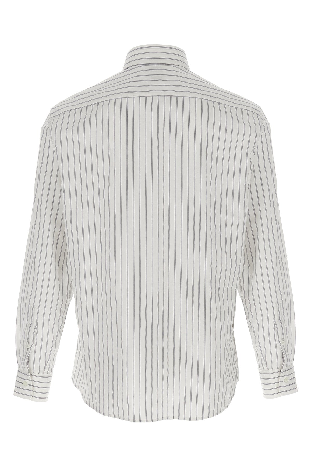 BRUNELLO CUCINELLI Striped canvas shirt For Men 100% cotton