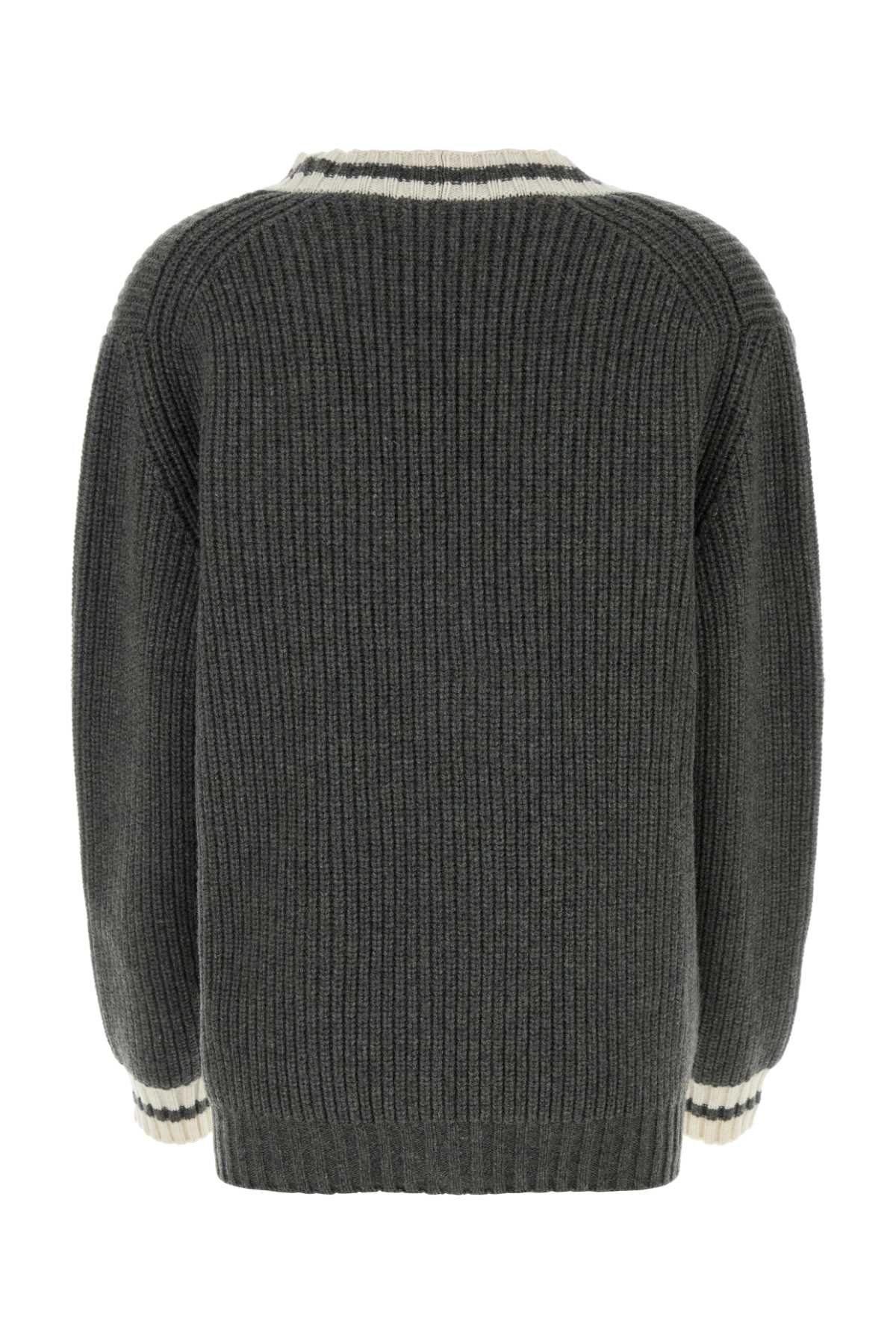 MIU MIU MAGLIERIA For Women Exterior: 50% Recycled cashmere 40% Recycled wool 10% Virgin wool