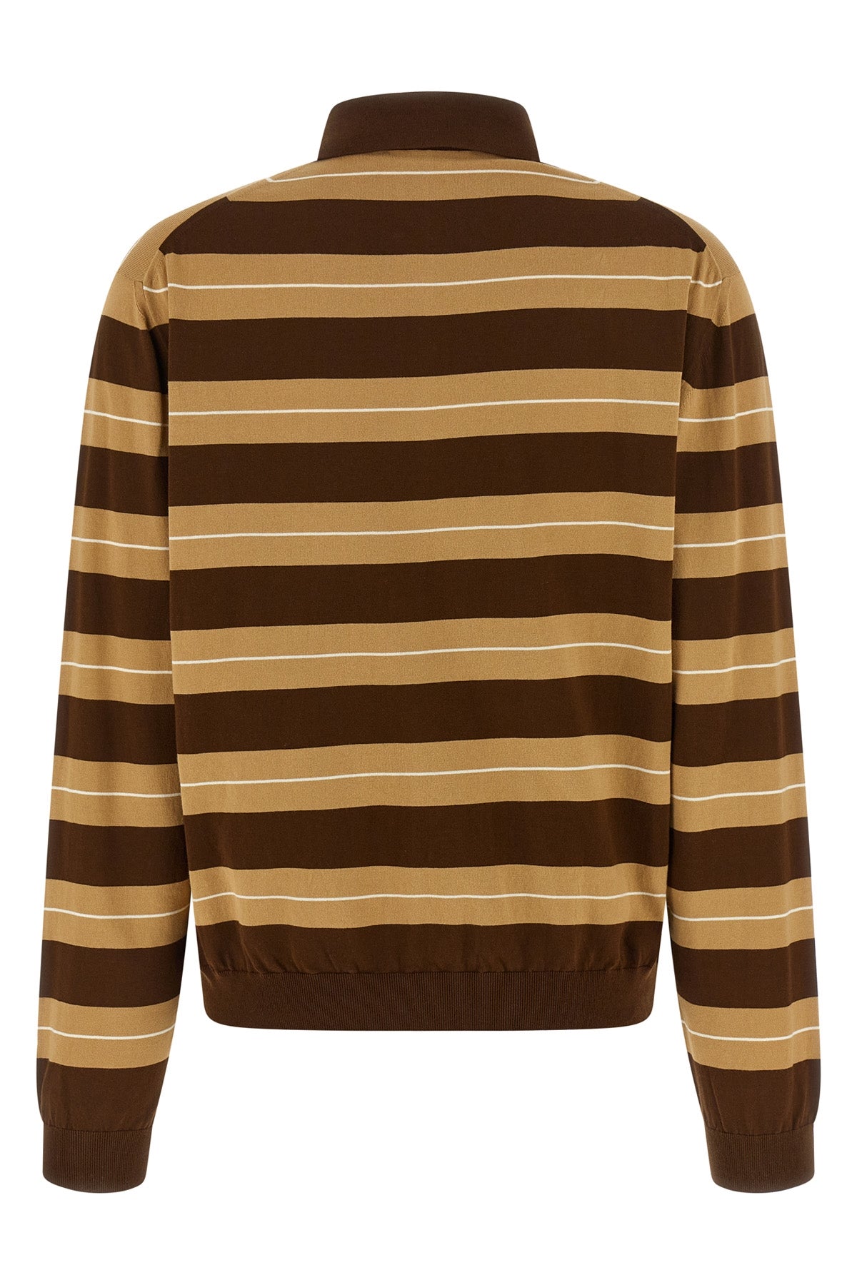 miu miu Striped knitted polo shirt