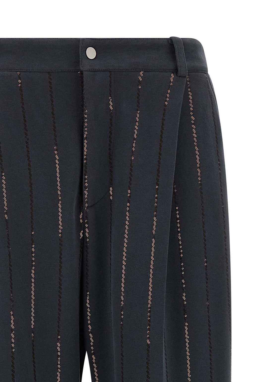 BRUNELLO CUCINELLI 'Dazzling Chalk Stripe Embroidery' joggers For Women 100% cotton