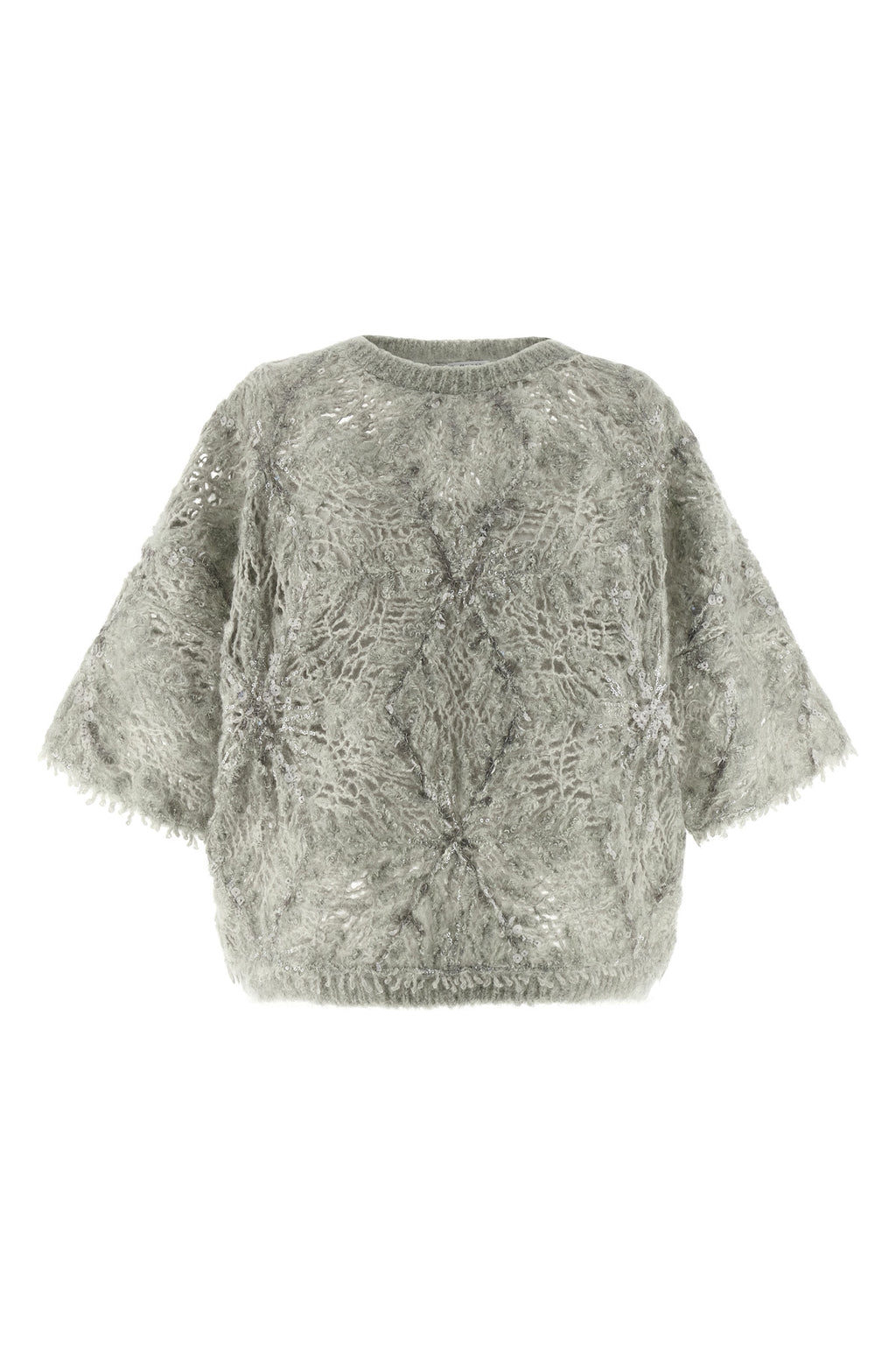 BRUNELLO CUCINELLI Sequin sweater For Women 62% mohair wool 32% wool 6% polyamide
