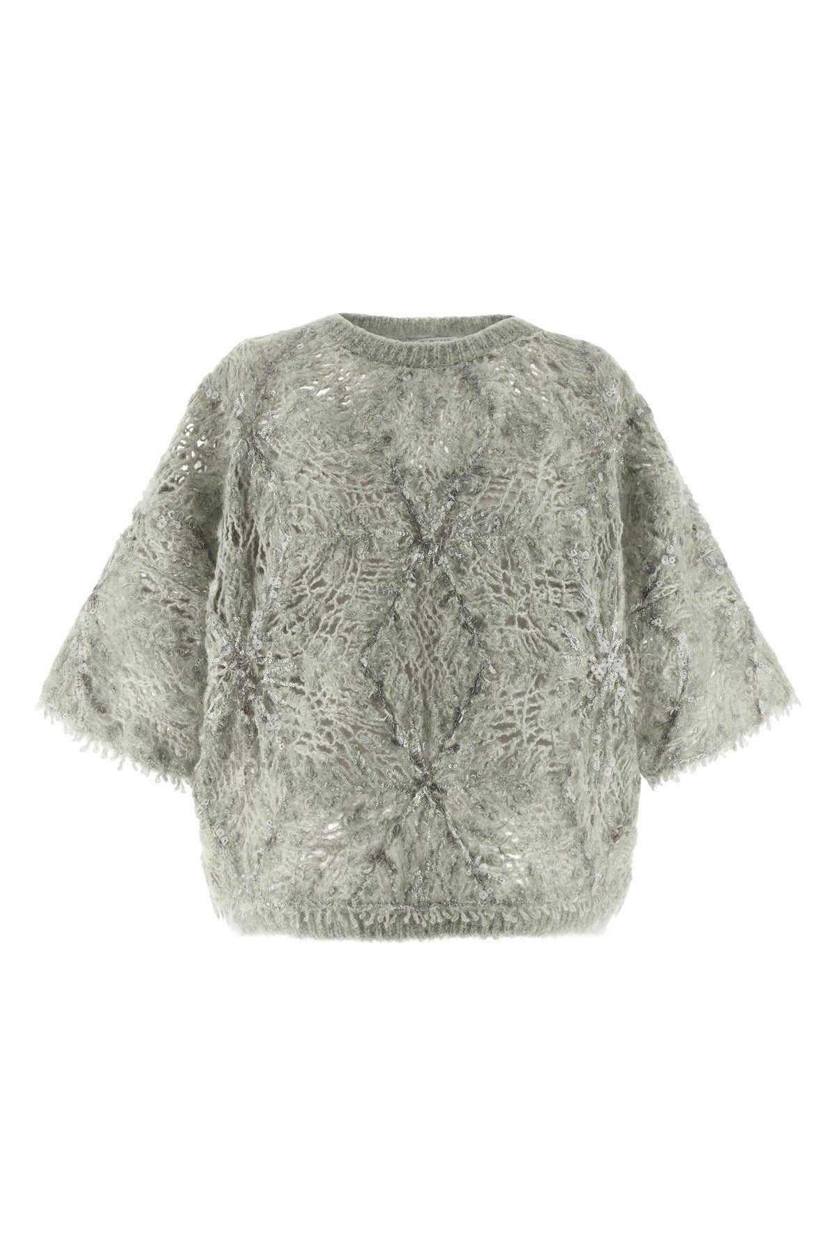 BRUNELLO CUCINELLI Sequin sweater For Women 62% mohair wool 32% wool 6% polyamide