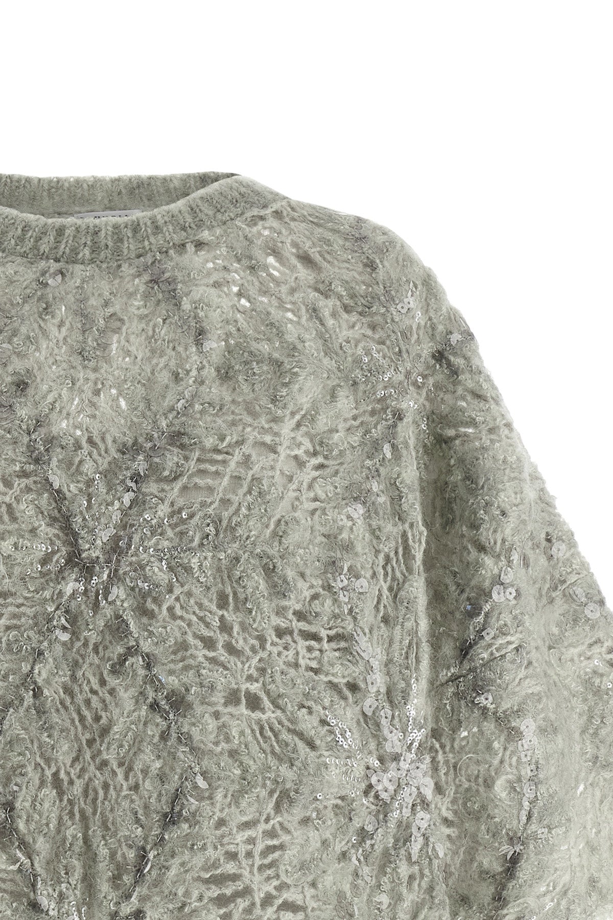 BRUNELLO CUCINELLI Sequin sweater For Women 62% mohair wool 32% wool 6% polyamide