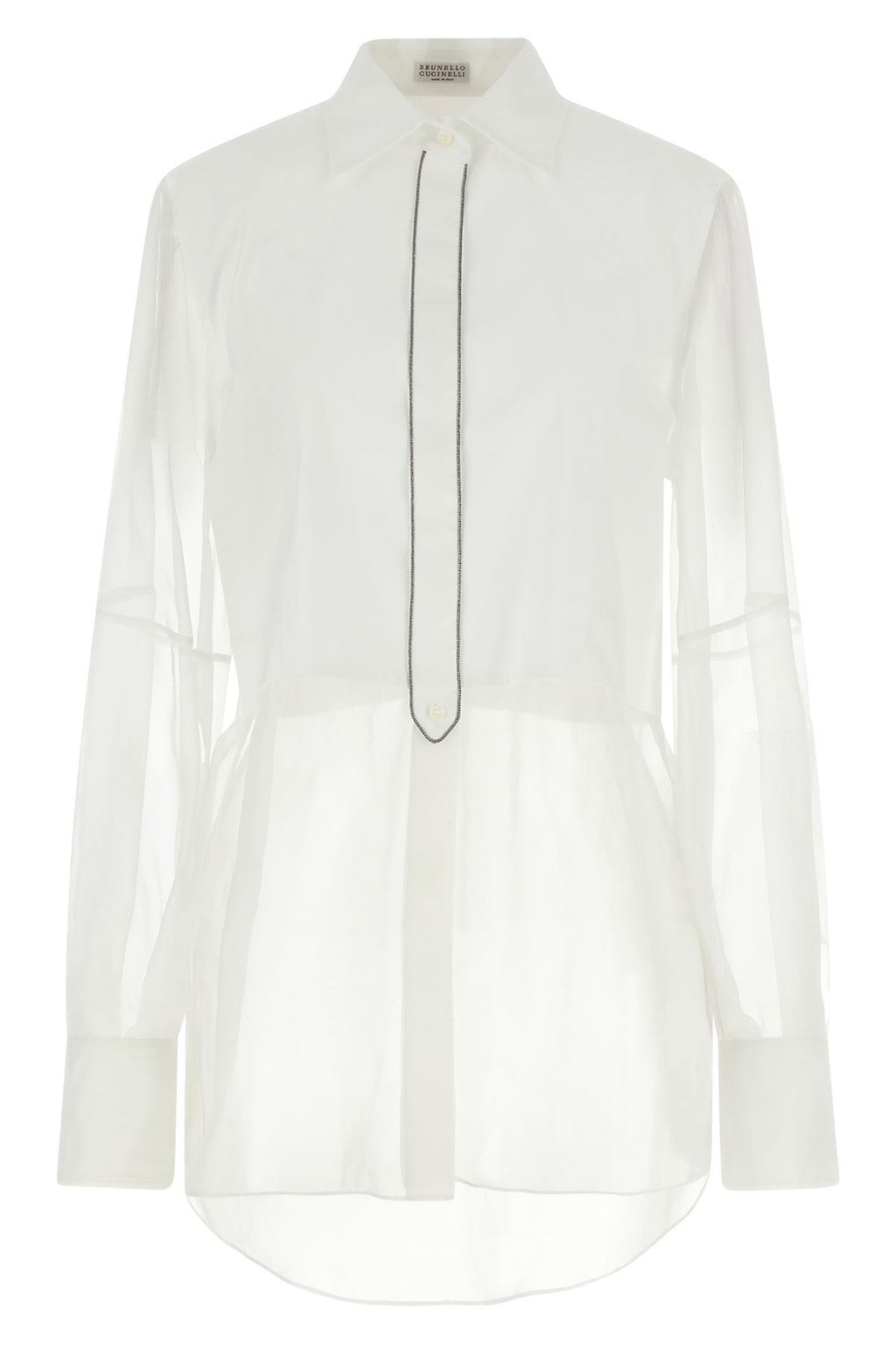BRUNELLO CUCINELLI Double layer shirt For Women 72% cotton 23% polyamide 5% elastane
