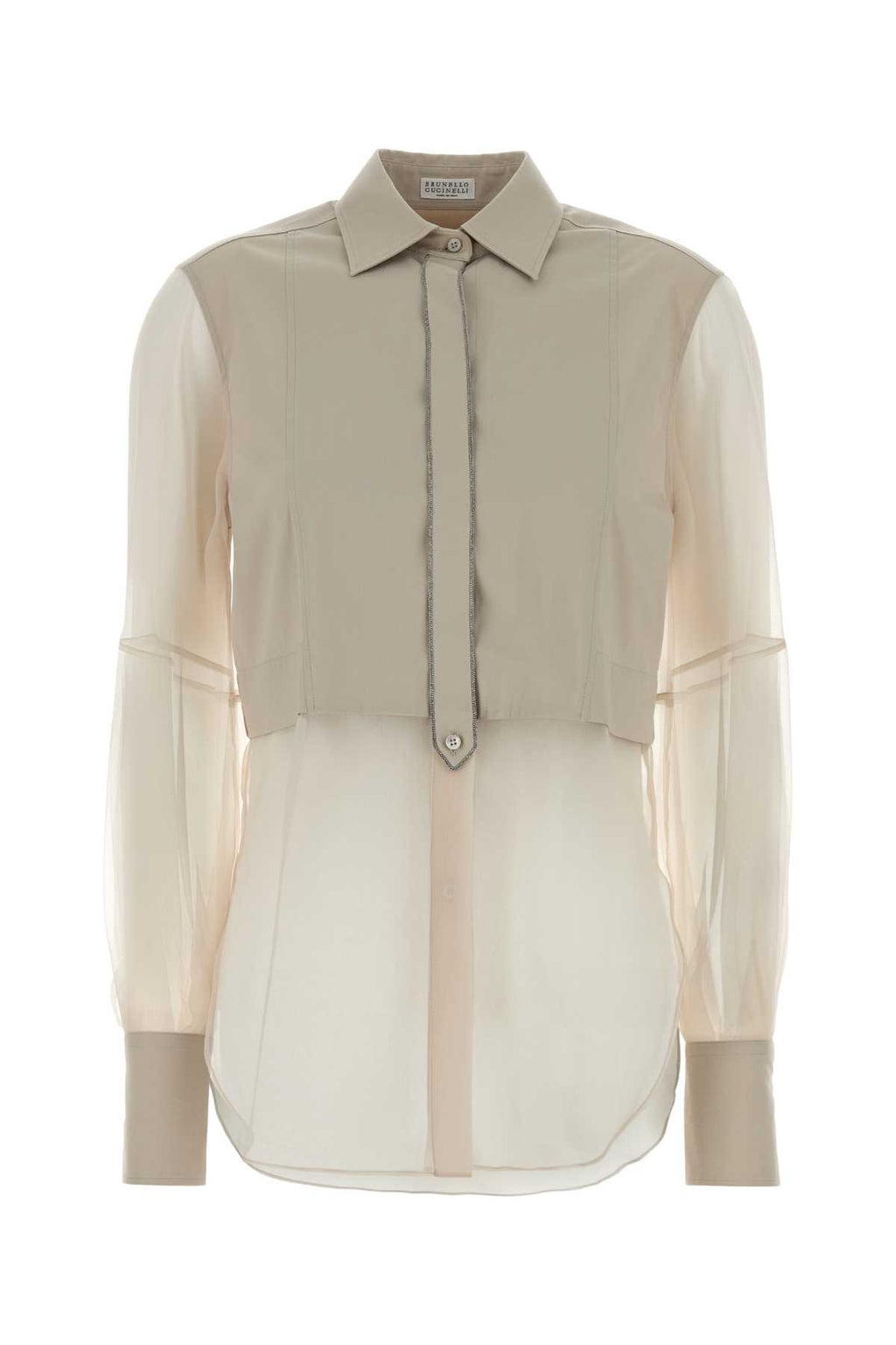 BRUNELLO CUCINELLI CAMICIA For Women Exterior 1: 72% Cotton 23% Nylon 5% Elastane Exterior 2: 100% Silk