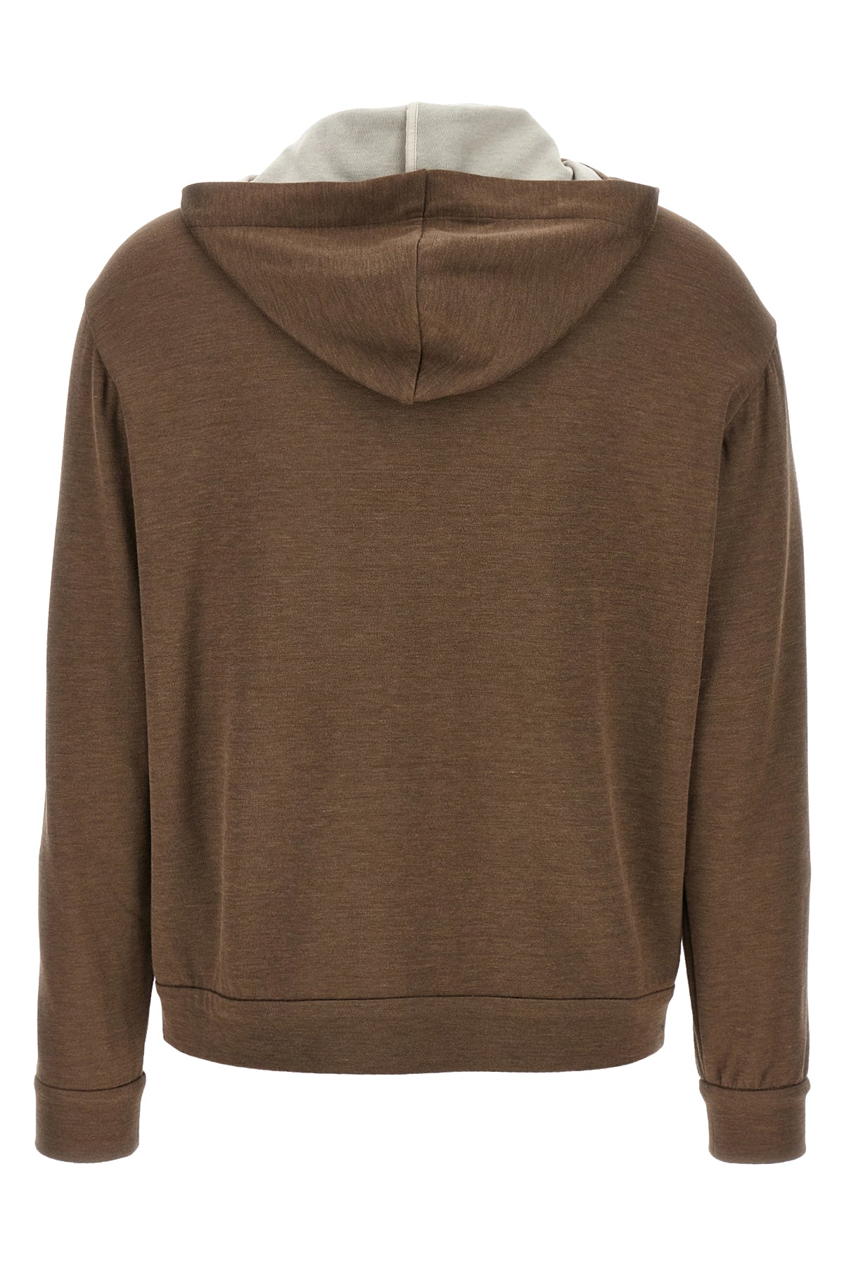 BRUNELLO CUCINELLI 'Precious Zipper Pull' hoodie For Women 67% cotton 31% silk 2% polyamide