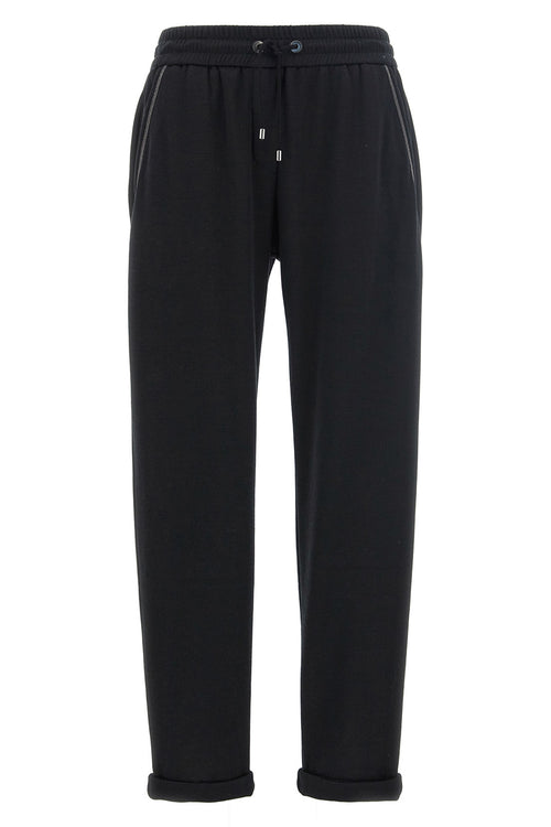 BRUNELLO CUCINELLI 'Monile' joggers For Women 67% cotton 31% silk 2% polyamide