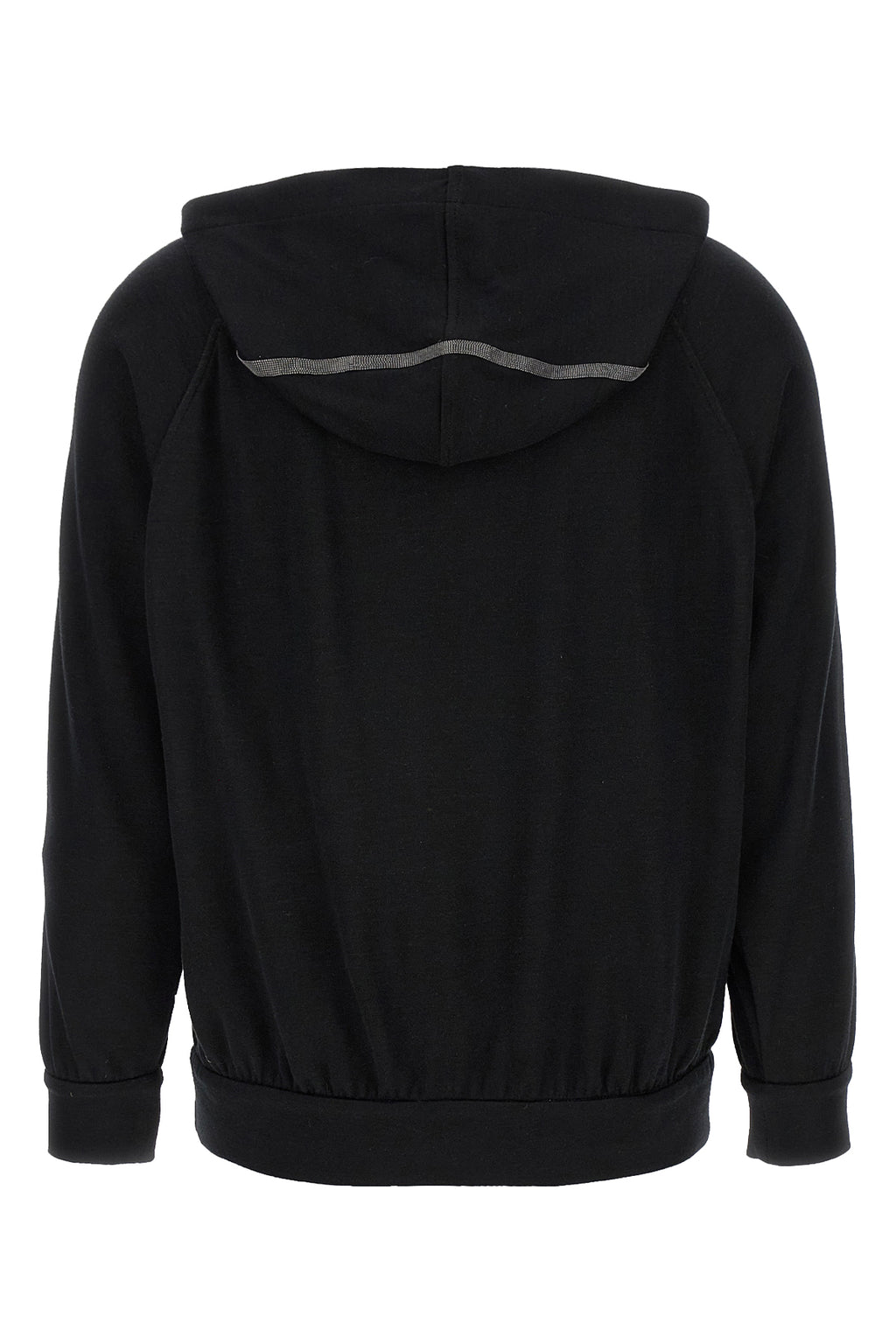 BRUNELLO CUCINELLI 'Shiny Trims' hoodie For Women 67% cotton 31% silk 2% polyamide