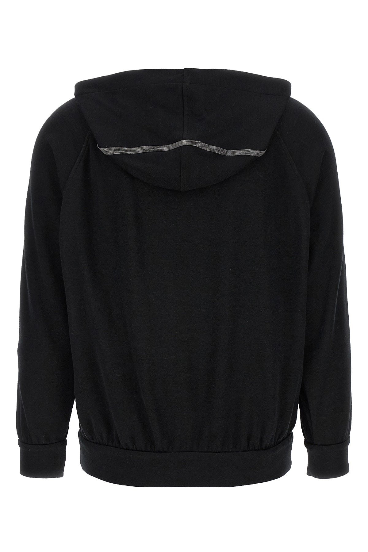 BRUNELLO CUCINELLI 'Shiny Trims' hoodie For Women 67% cotton 31% silk 2% polyamide