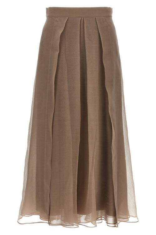 BRUNELLO CUCINELLI 'Paneled Circle' skirt For Women 100% silk