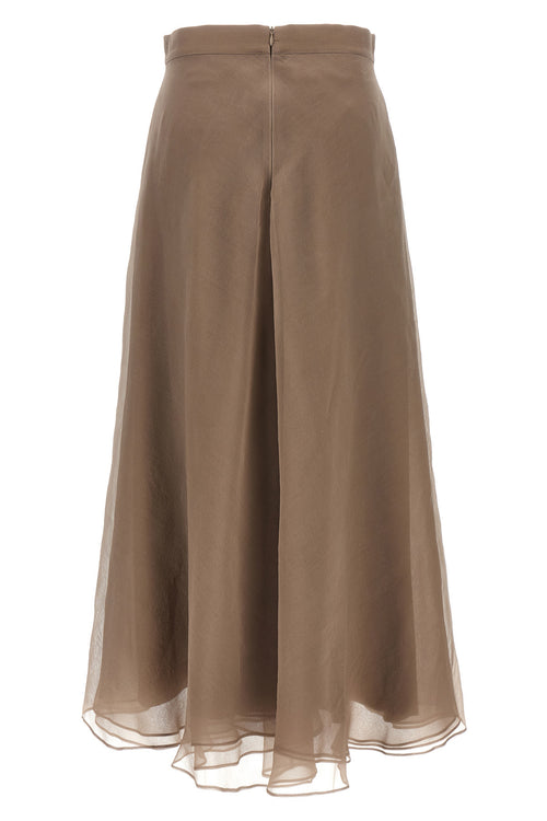 BRUNELLO CUCINELLI 'Paneled Circle' skirt For Women 100% silk