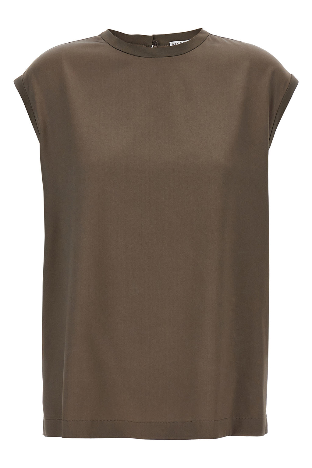 BRUNELLO CUCINELLI Monile satin T-shirt For Women 96% silk, 4% elastane